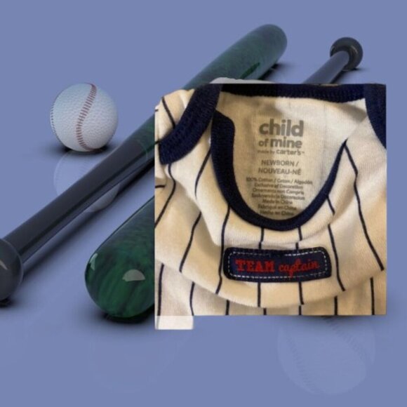 Carter’s Cotton Stripe Onesie - Picture 2 of 4